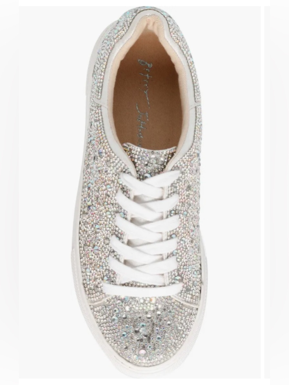 Betsey Johnson Sidny Crystal Pave Platform Sneaker size 7 - Picture 3 of 10